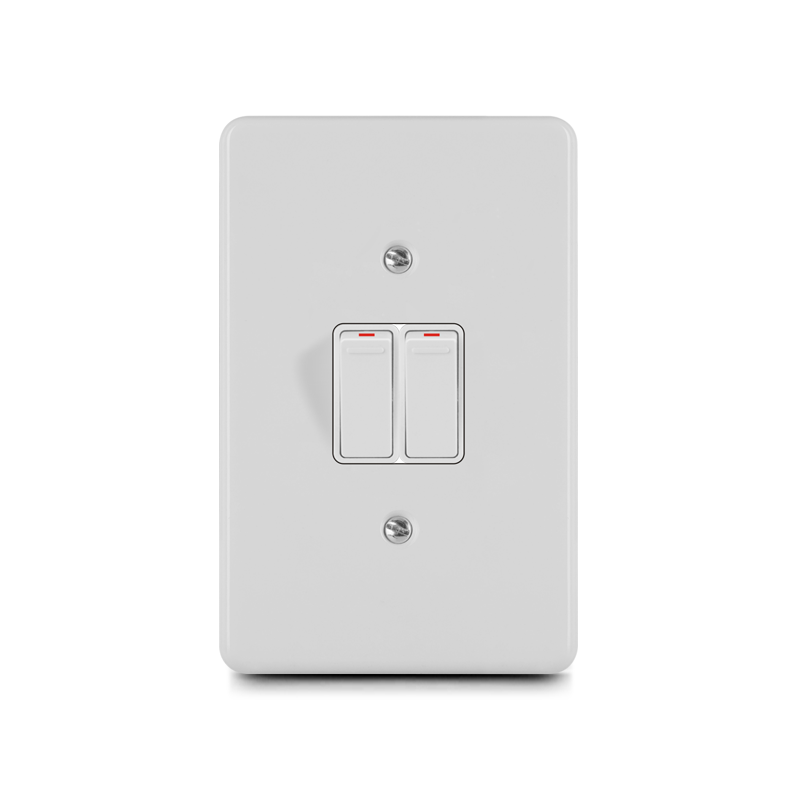 South Africa switch,Steel cover plate,2 Lever 1/2 Way Switch 